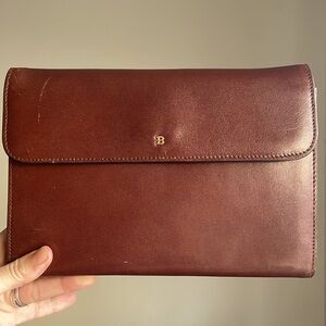 Vintage Bally Brown Leather Clutch– Made in Italy